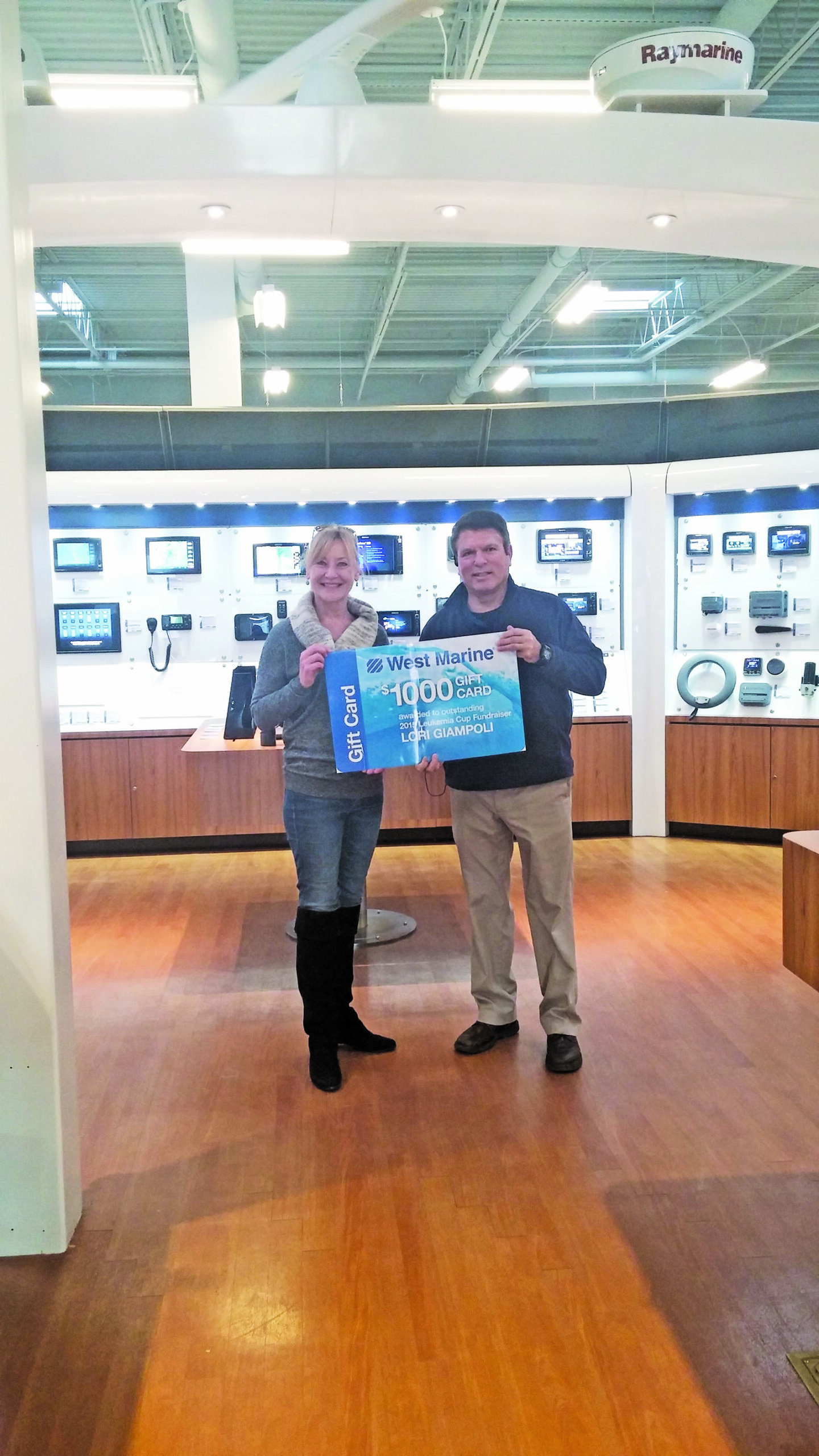 West Marine awards $1,000 shopping spree to cancer fundraiser