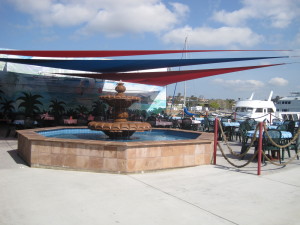 The Red Sails Inn patio served not only as a place where weddings were held but as a meeting spot for boatyard employees, yacht brokers and other maritime workers after a long work day. Ambrosia Brody photo