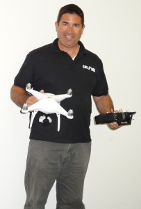 Jay Bernstein, drone pilot and instructor, aerial photographer, yacht broker and yacht captain, holds two drones, including the white DJI Phantom 4 on left, which he recommends as a good choice for using on boats because of its excellent stability, strong GPS function and ease of flying.Capt. Nicole Sours Larson photo