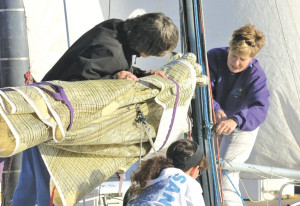 Sail lesson at the all women sailing convention