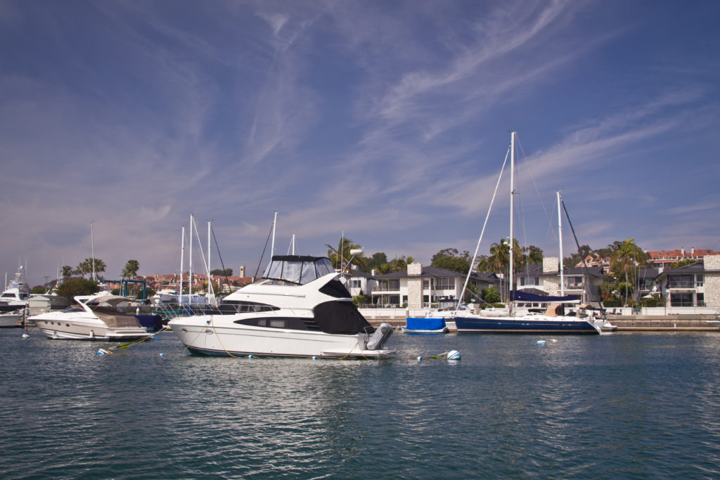 Mooring in Newport Beach harbor