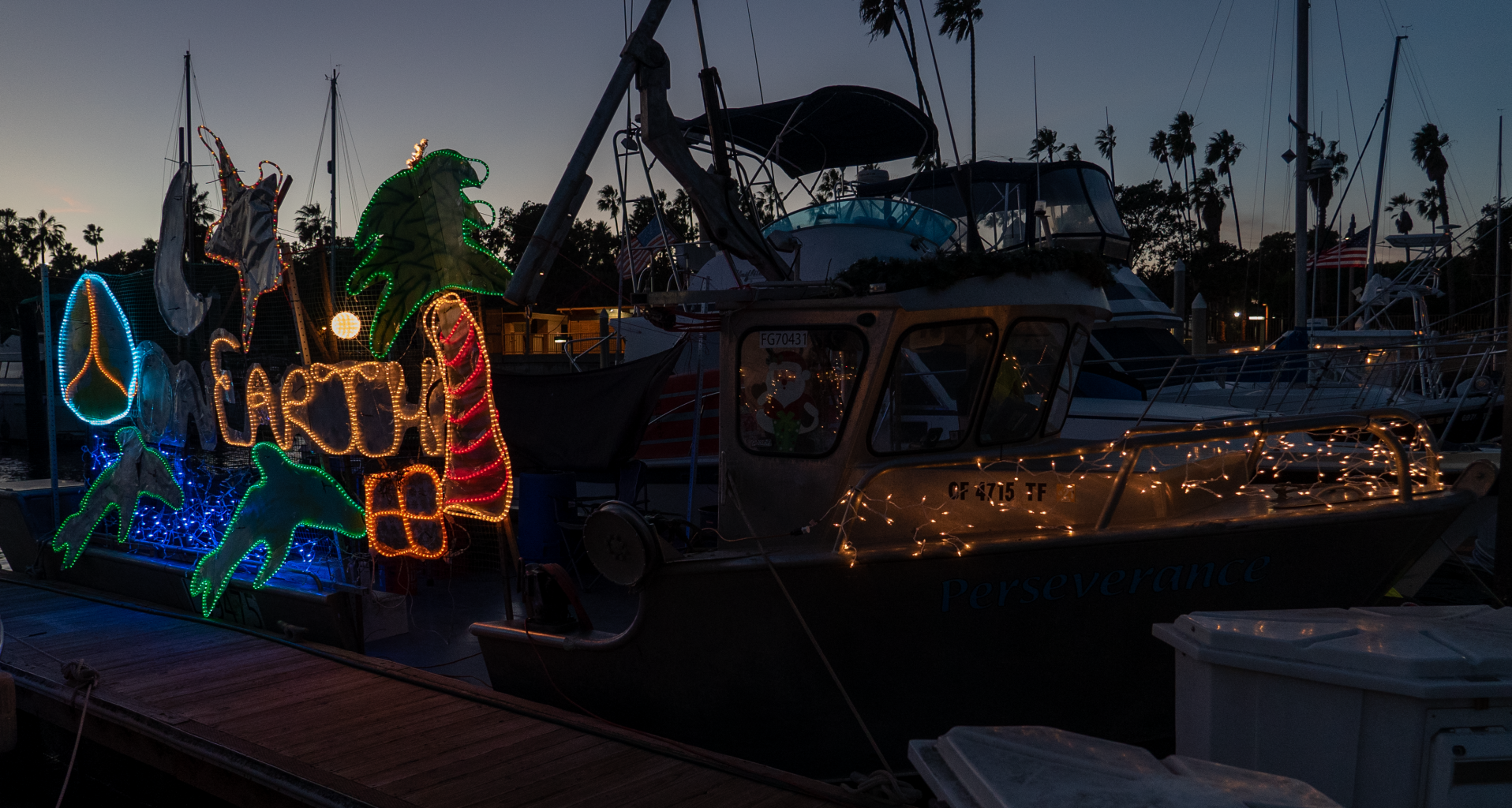 Santa Barbara "Paradeless" Parade of lights